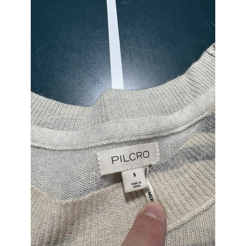 Pilcro Sweater Women's Multicolor 100% Cashmere Tiger Graphic Luxury Size Small‎ - Picture 7 of 13